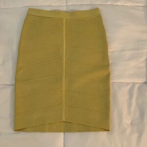bebe chartreuse Pencil Skirt